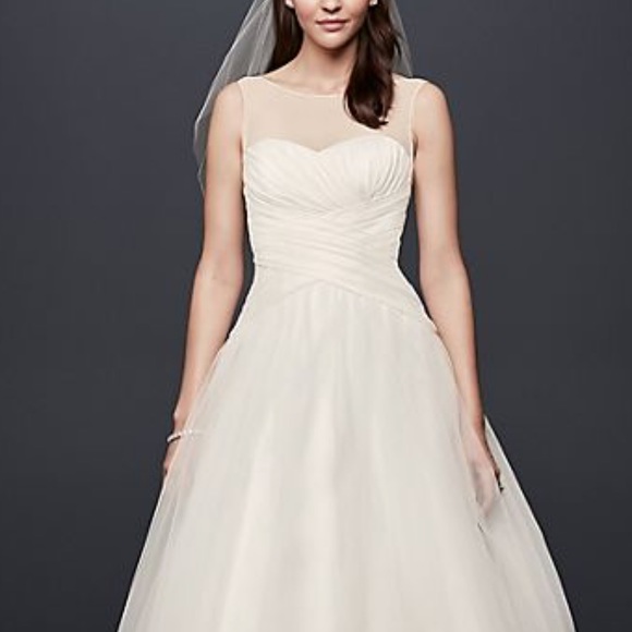 Lovely David’s Bridal Wedding Gown, Ivory, Size 4 - Picture 2 of 10